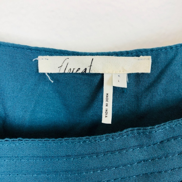 Anthropologie Floreat Senna Teal Dress - Picture 5 of 8